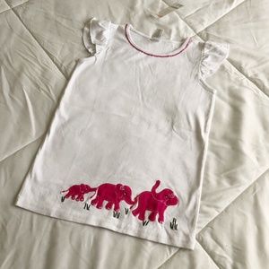 Gymboree Elephant Flutter Sleeve Top
